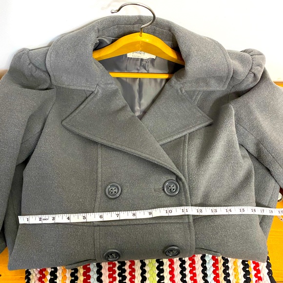 Grey Pea Coat - Picture 6 of 6